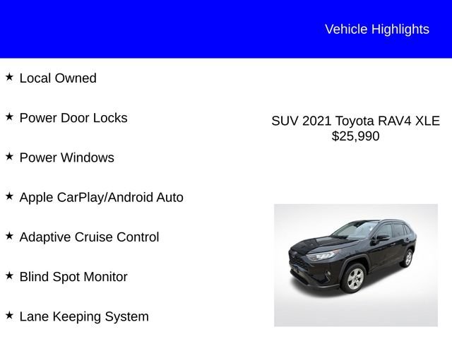Used 2021 Midnight Black Metallic Toyota XLE image 2