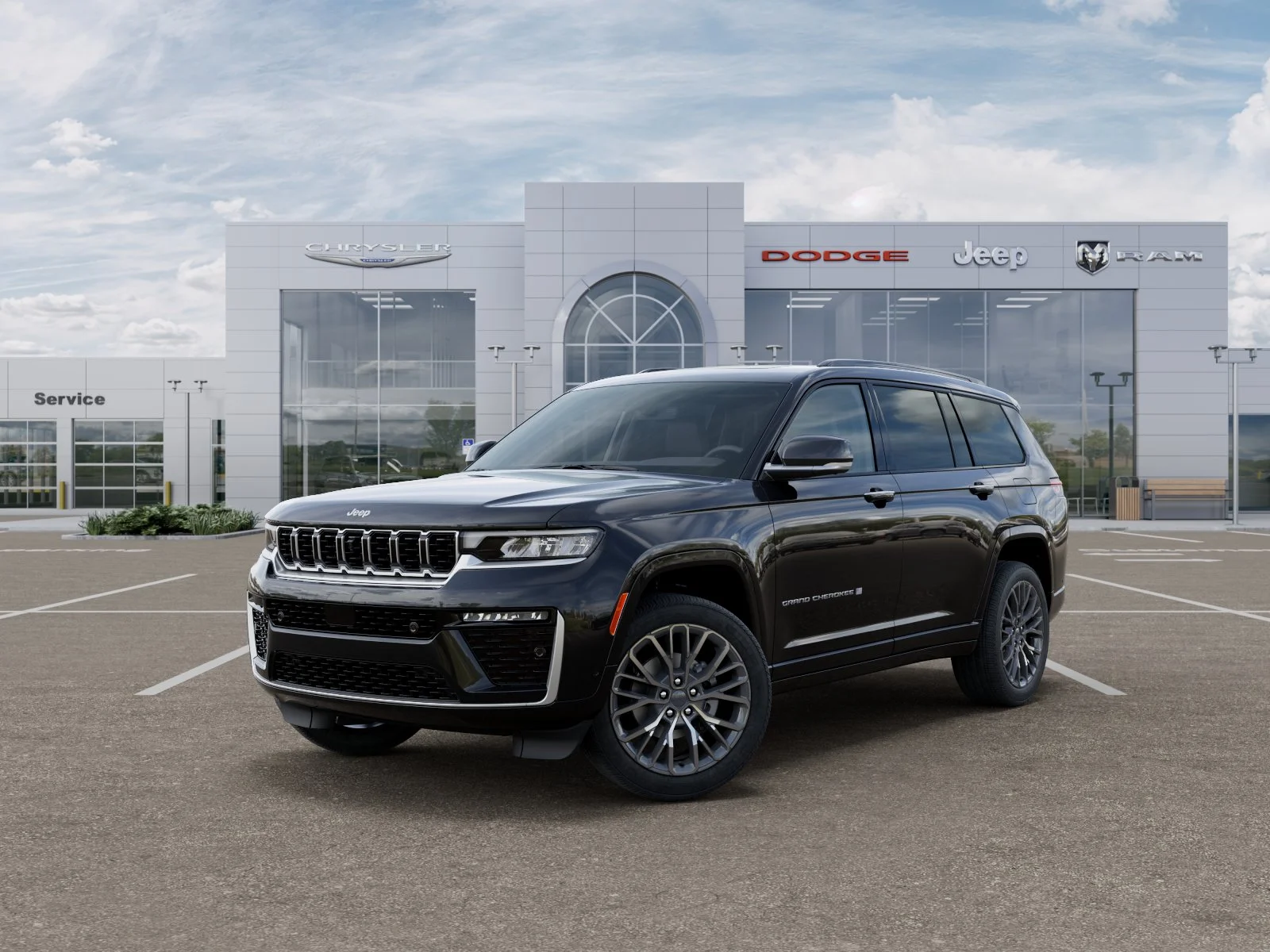 New 2026 Diamond Black Crystal Pearl-Coat Exterior Paint Jeep Summit image 28