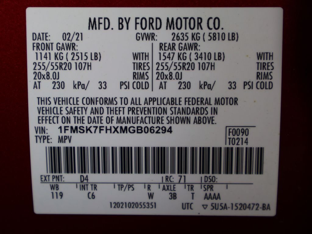 Used 2021 Red Ford Limited image 49