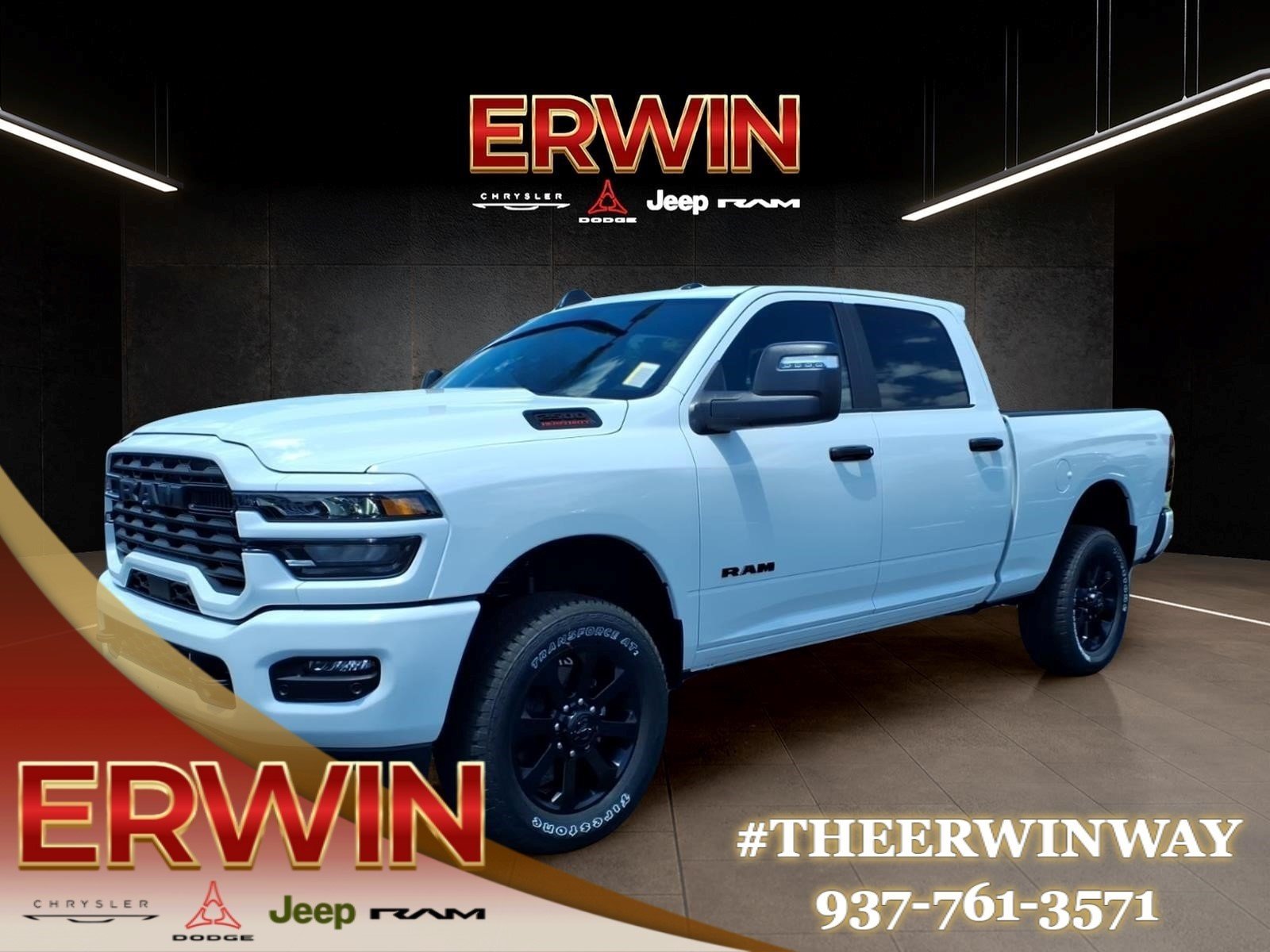 New 2026 Bright White Clear-Coat Exterior Paint RAM Big Horn image 3