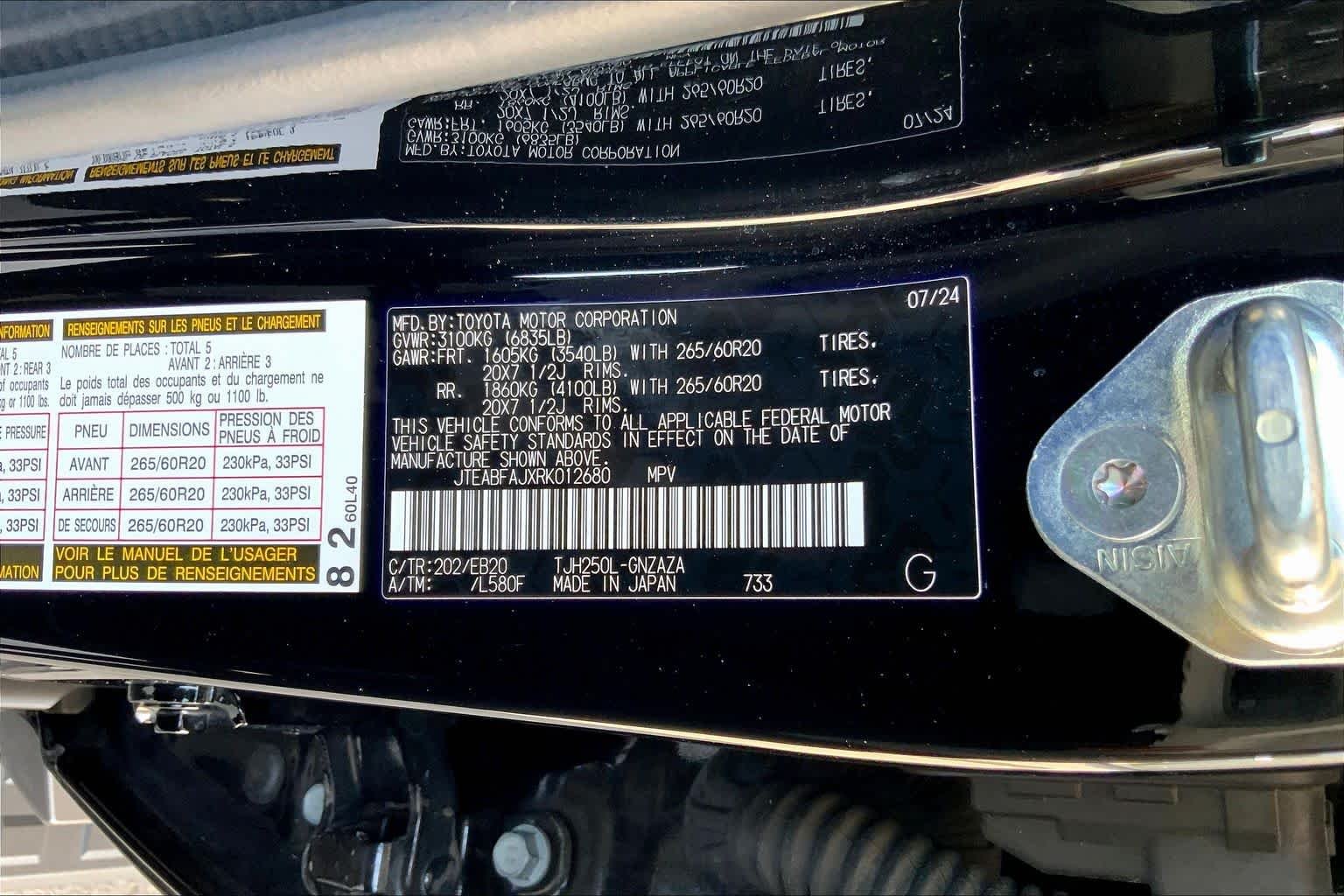 Used 2024 Black Toyota  image 34