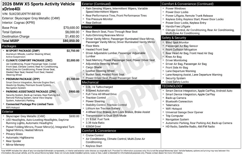 Certified Used 2026 Skyscraper Grey Metallic BMW xDrive40i image 25