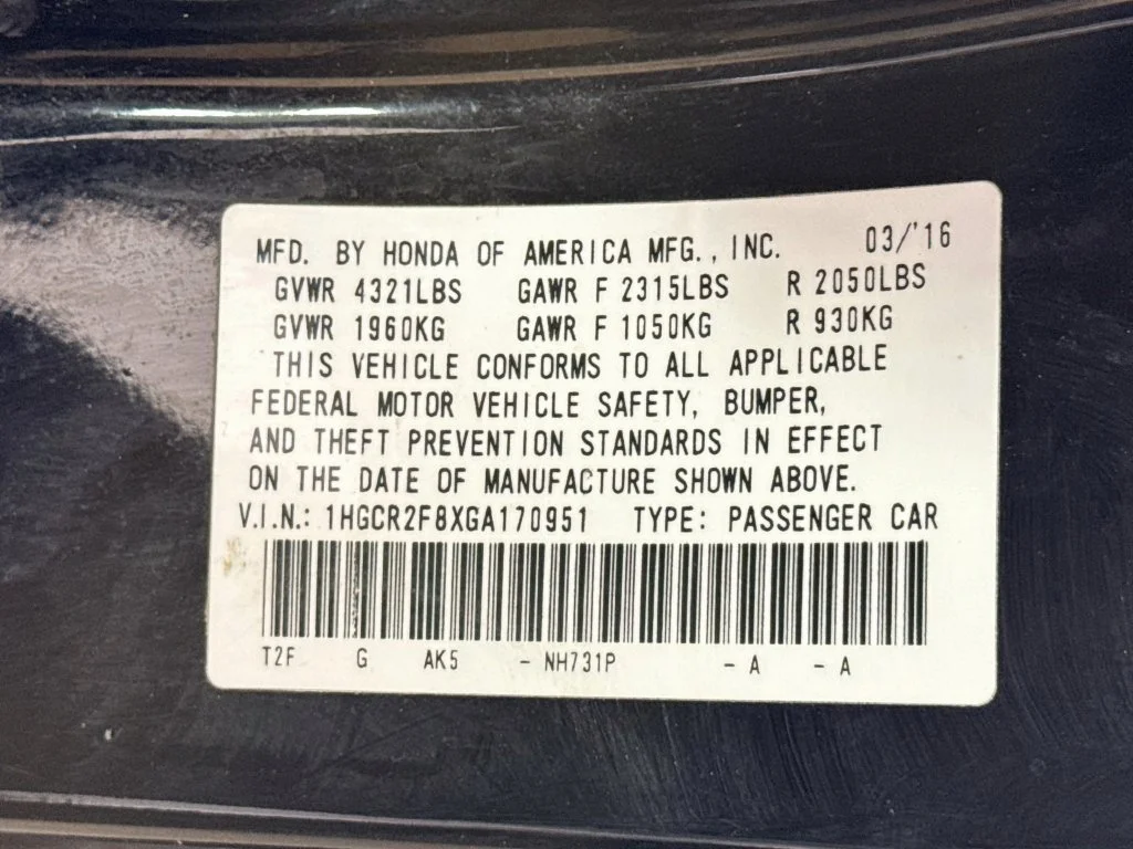 Used 2016 Black Honda EX-L image 41