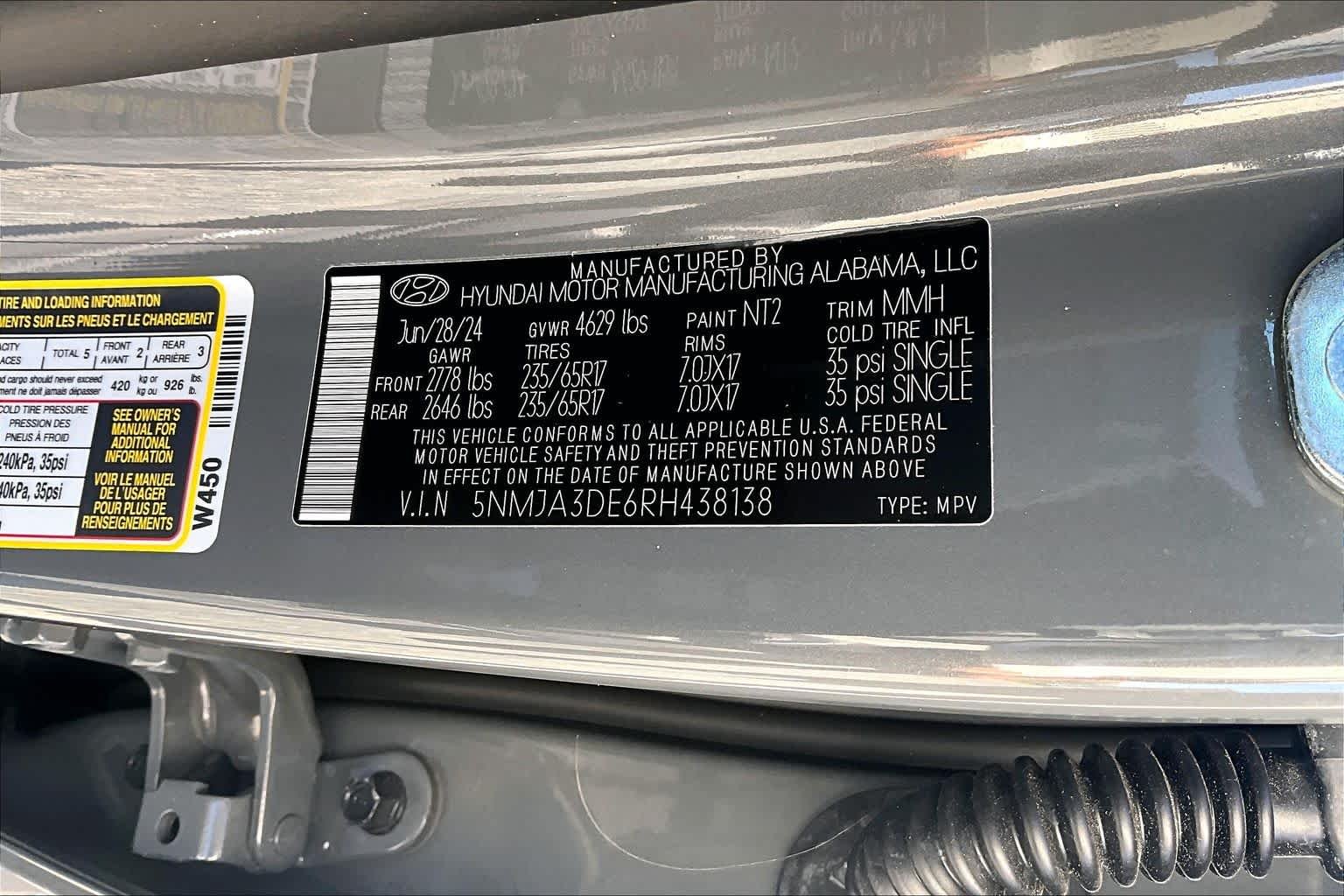 Used 2024 Hampton Gray Hyundai SE image 34
