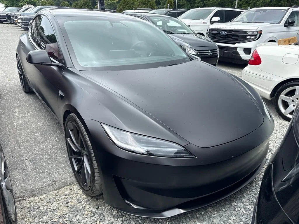 Used 2025 Black Tesla Performance image 2
