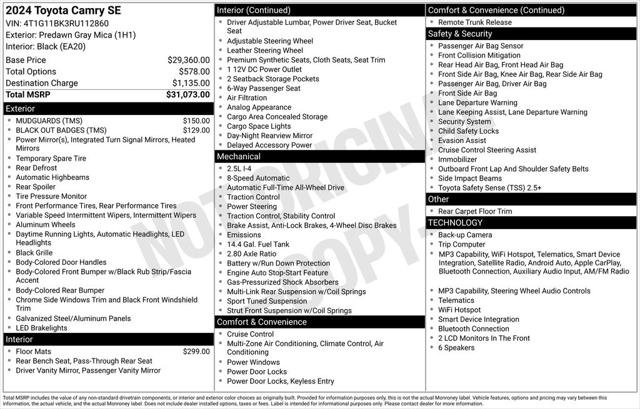 Certified Used 2024 Gray Toyota SE image 6