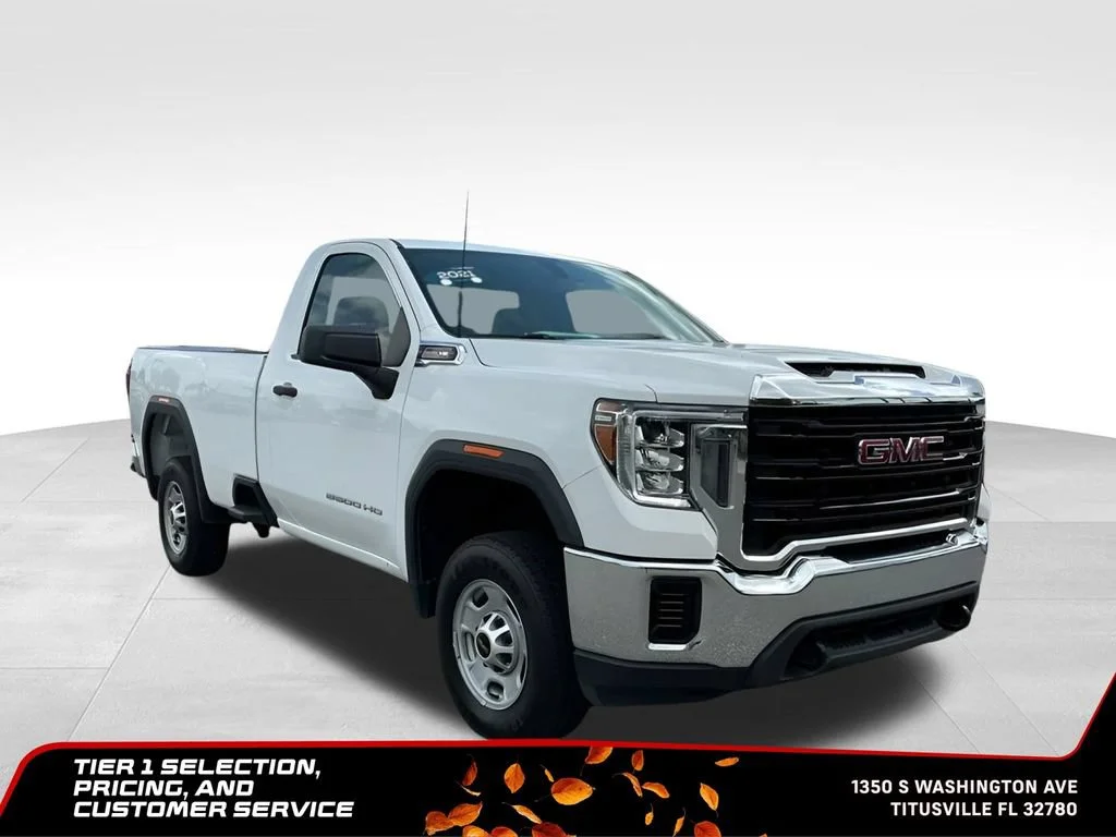 Certified Used 2021 SUMMIT WHITE GMC 2WD Regular Cab Long Bed image 9