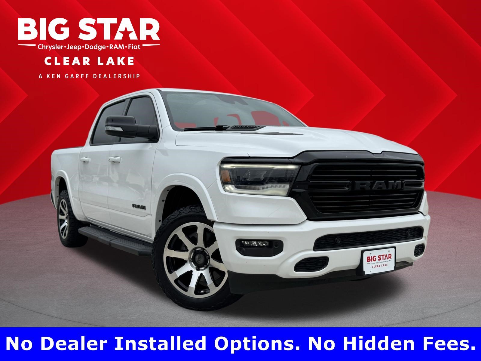 Used 2021 Ivory White Tri-Coat Pearlcoat Ram Laramie image 1