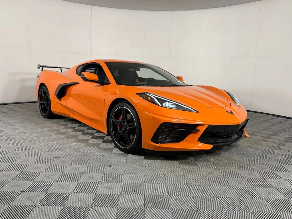 Used 2023 Orange Chevrolet Stingray 1LT image 3