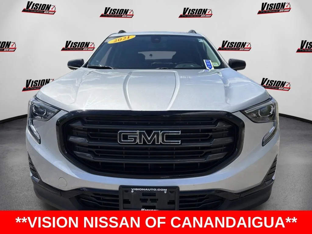 Used 2021 GMC Terrain SLE with VIN 3GKALTEV0ML382707 for sale in Canandaigua, NY