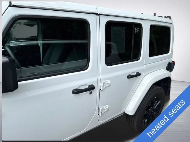 Used 2024 Bright White Clearcoat Jeep Sahara 4xe image 4