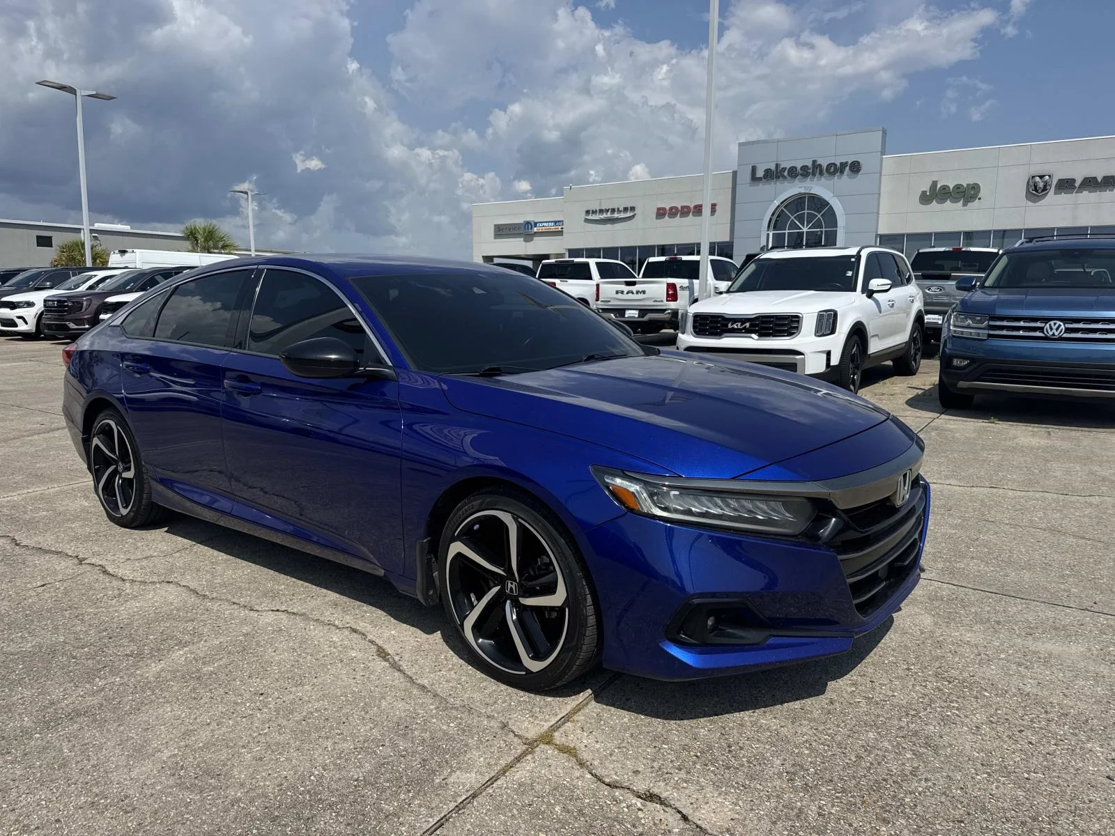 Used 2021 Blue Honda Sport 1.5T CVT image 1