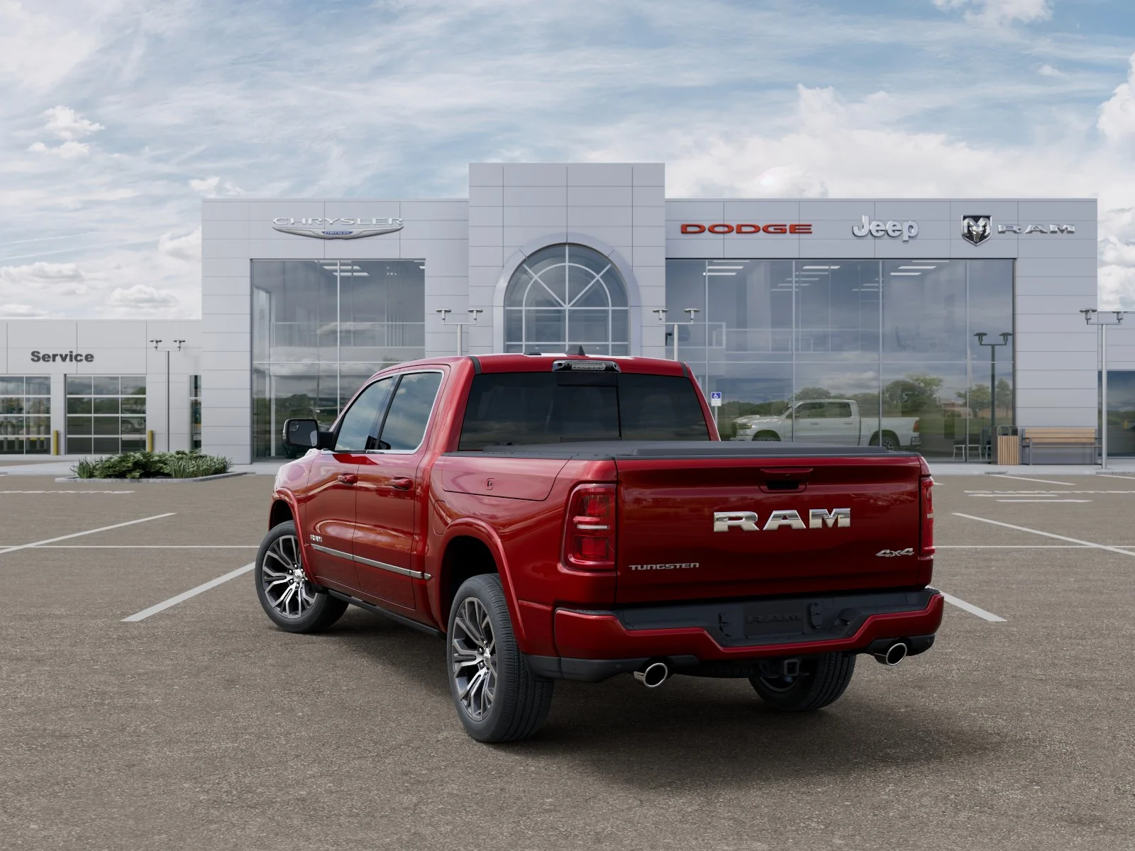 New 2026 Molten Red Pearl-Coat Exterior Paint RAM Tungsten image 26