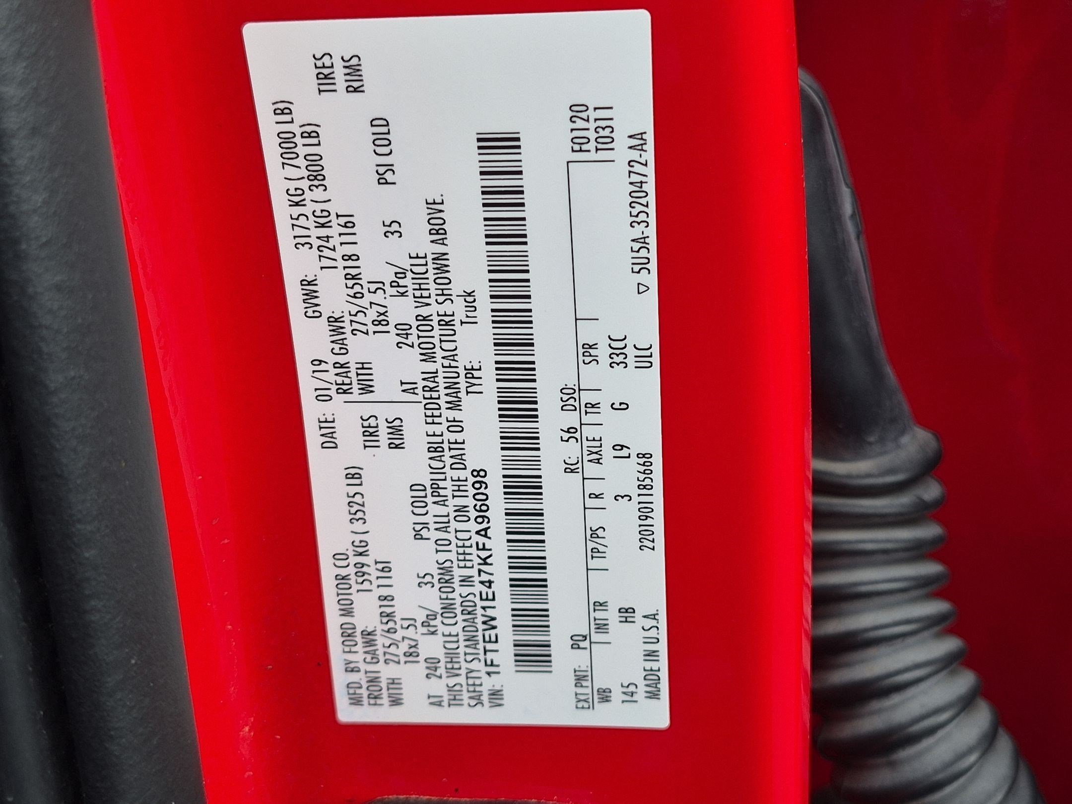 Used 2019 Red Ford LARIAT image 33