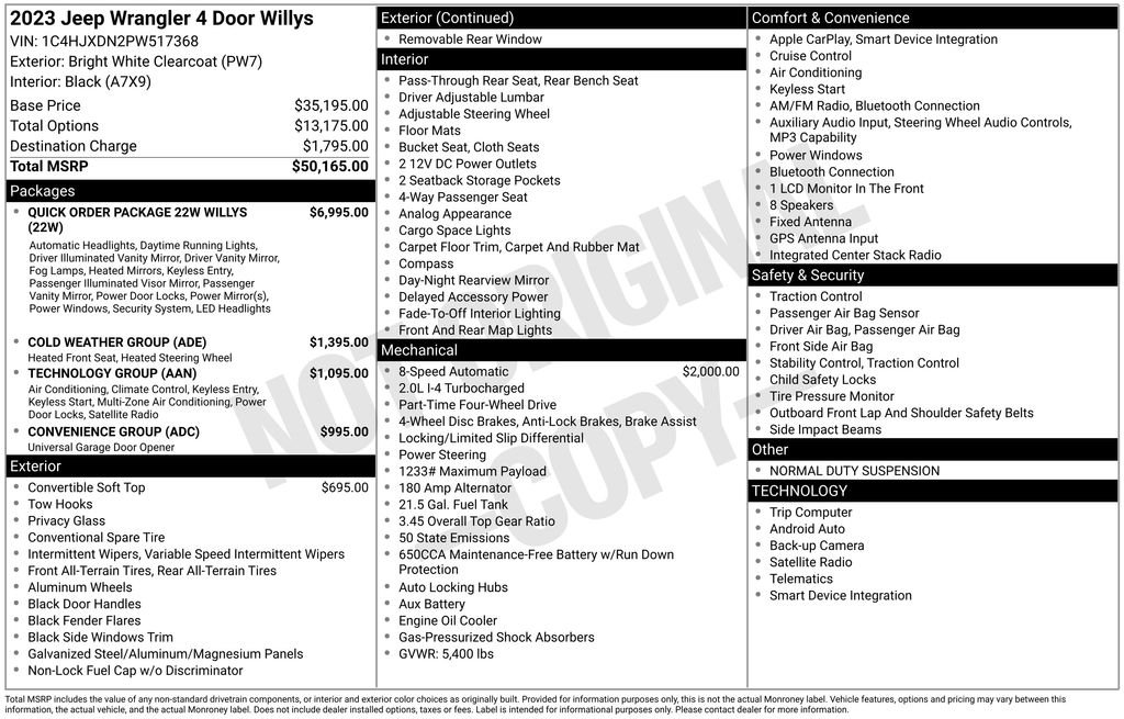 Used 2023 White Jeep Willys image 36