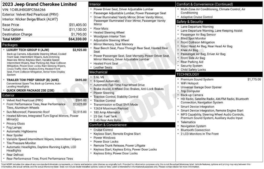 Used 2023 Red Jeep Limited image 6