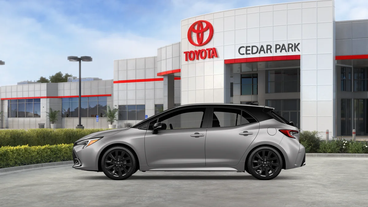 New 2027 Classic Silver Metallic with Black roof Toyota XSE image 4