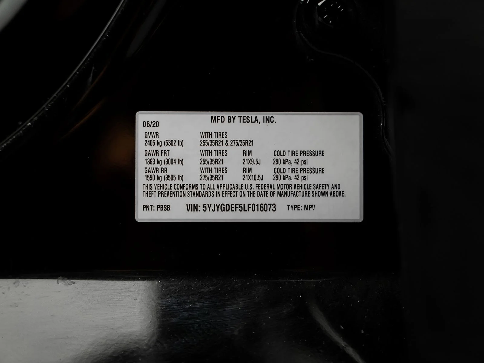 Used 2020 Black Tesla Performance image 55