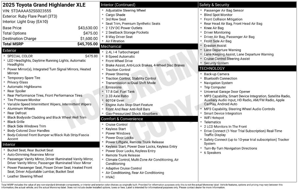 Certified Used 2025 Red Toyota XLE image 2