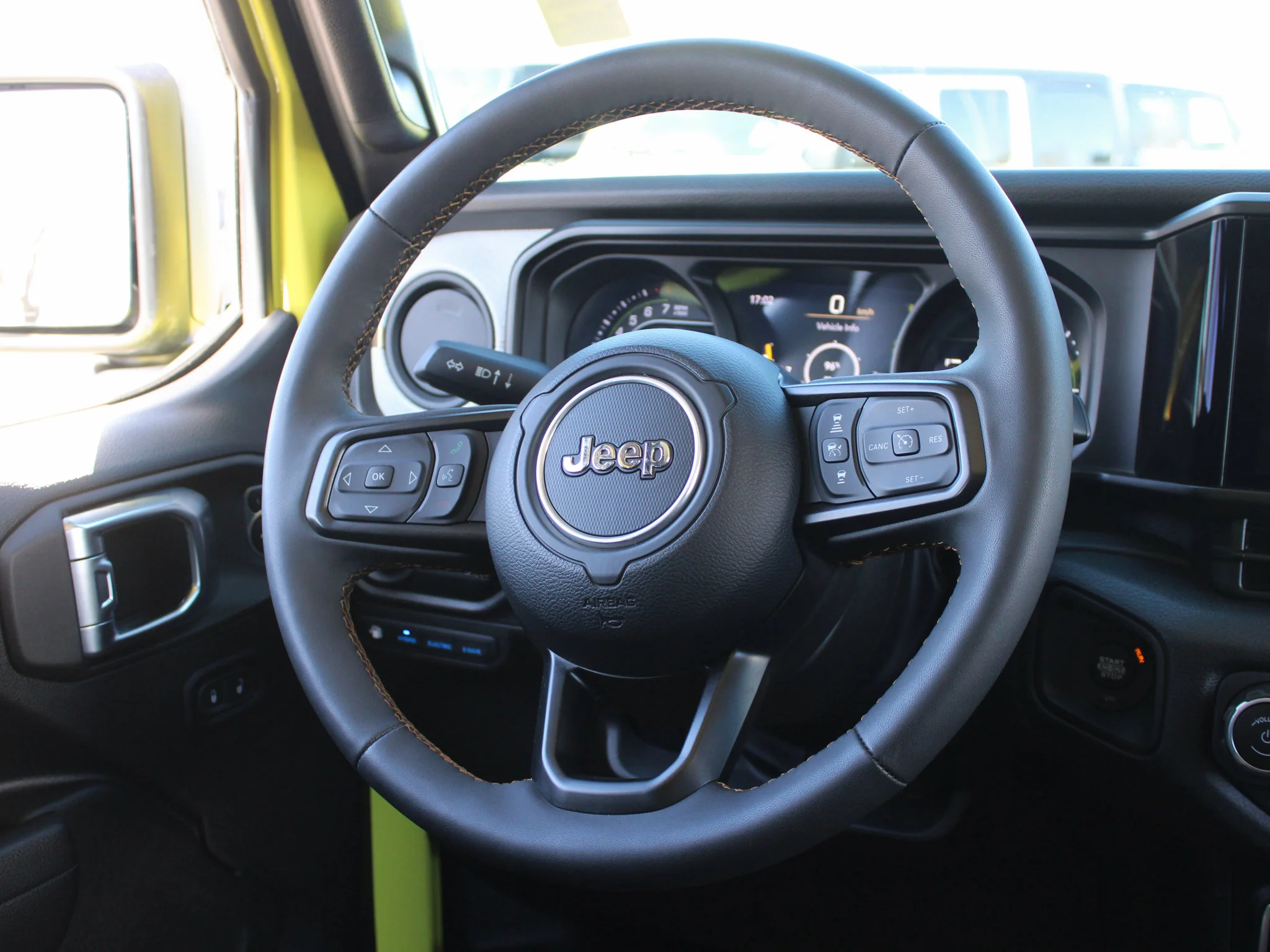 Certified Used 2024 Yellow Jeep Willys * No Accidents | Hybrid | Heated Seats | Trailer Tow Group | Fuel Rims | Apple CarPlay image 6