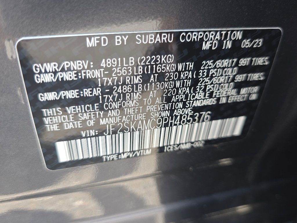 Used 2023 Magnetite Gray Metallic Subaru Wilderness image 30