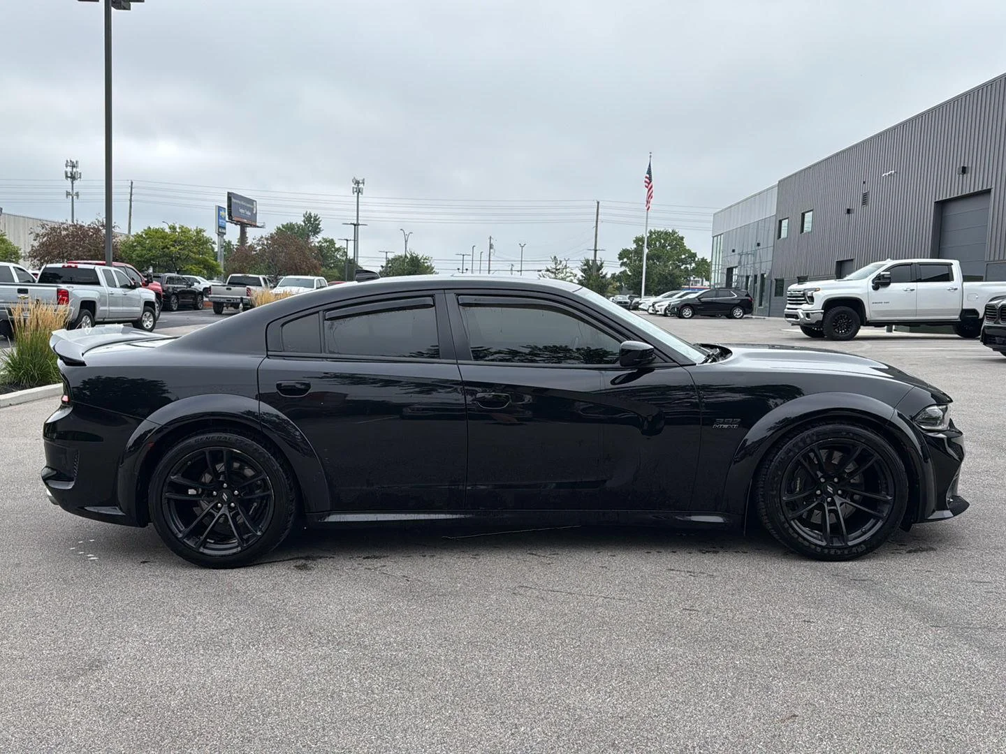 Used 2020 Pitch Black Clearcoat Dodge Scat Pack Widebody image 2