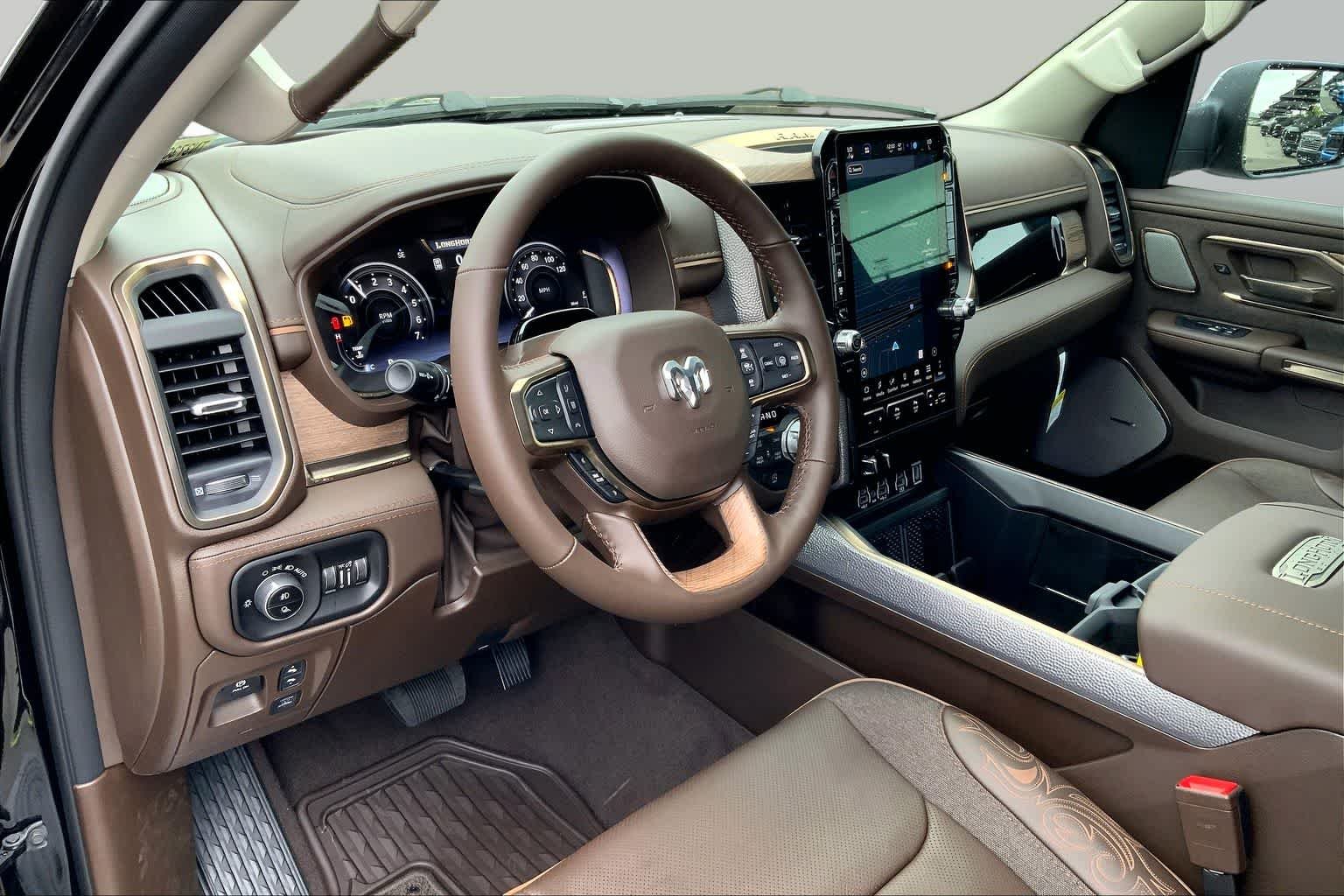 New 2026 Diamond Black Crystal Pearl-Coat Exterior Paint RAM Longhorn image 6
