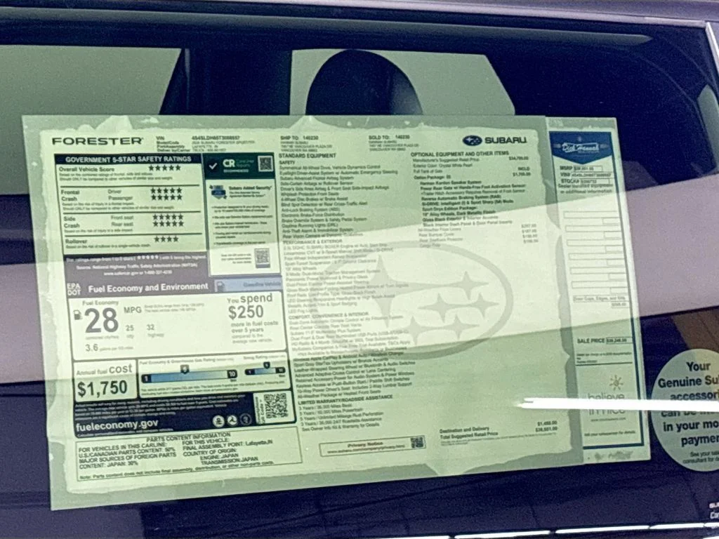 New 2026 CRYSTAL WHITE PEARL Subaru Sport Onyx Edition image 24