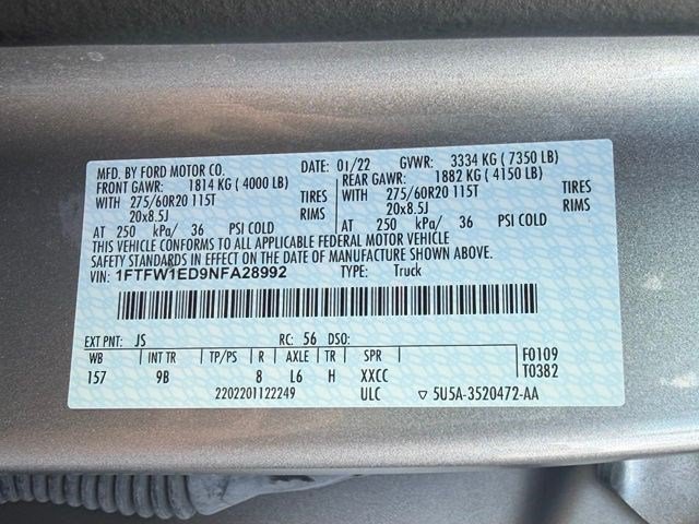 Used 2022 Blue Ford Platinum image 47