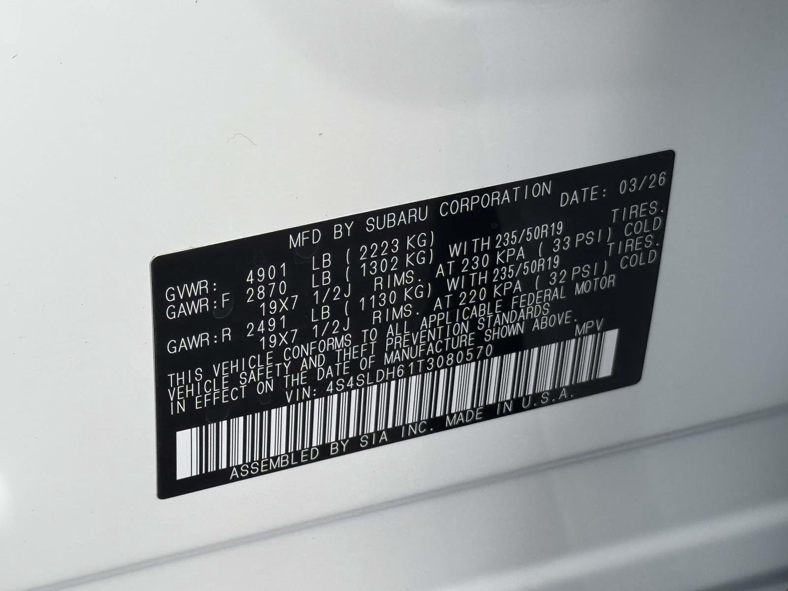 Used 2026 Crystal White Pearl Subaru Sport image 18