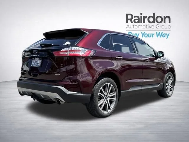 Used 2021 Burgundy Velvet Metallic Tinted Clearcoat Ford Titanium image 7
