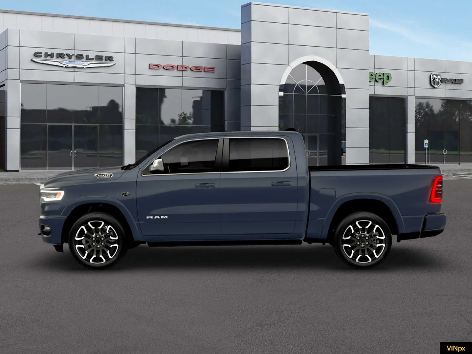 New 2026 Forged Blue Metallic Exterior Paint RAM Longhorn image 3