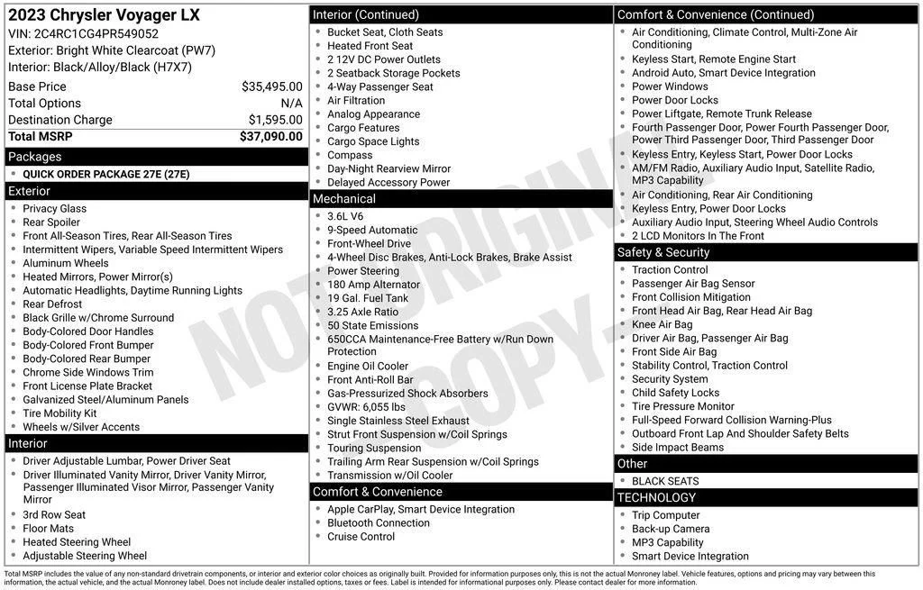 Certified Used 2023 White Chrysler LX image 19