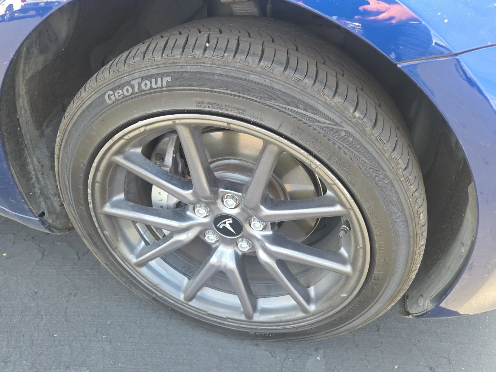 Used 2019 Blue Tesla Standard Range Plus image 2