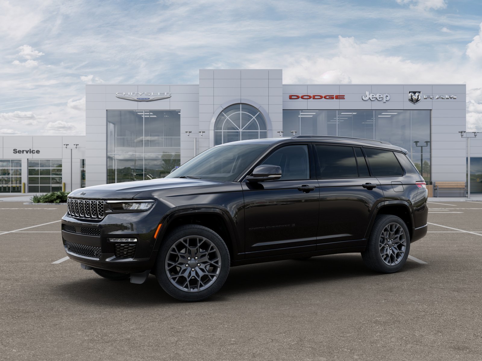 New 2025 Diamond Black Crystal Pearl-Coat Exterior Paint Jeep Summit image 39