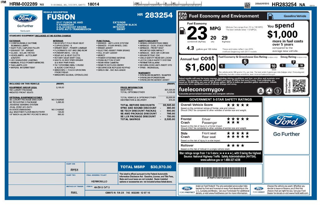 Used 2017 Black Ford SE image 9
