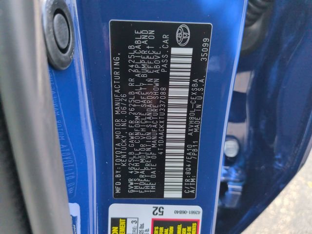New 2026 Reservoir Blue Toyota SE image 36