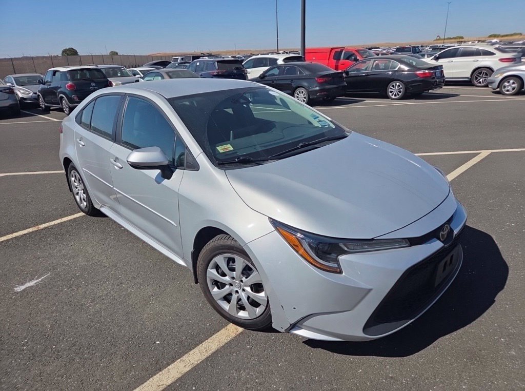Used 2021 Classic Silver Metallic Toyota LE image 2