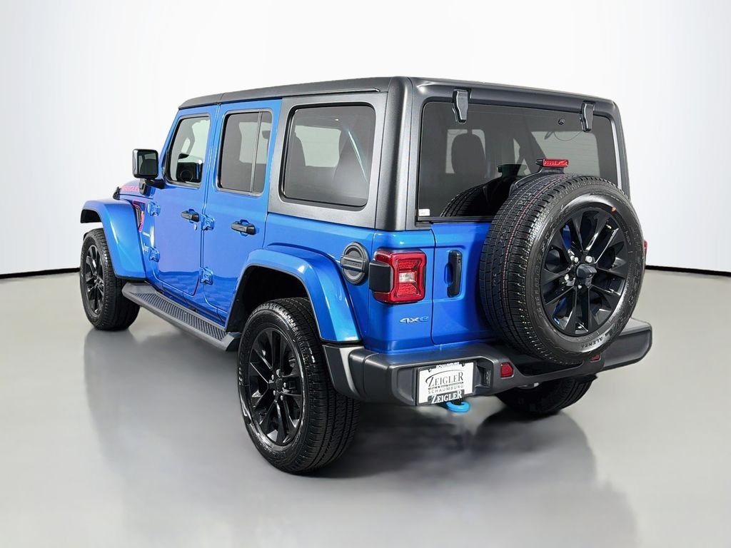 Used 2022 Blue Jeep Unlimited Sahara 4xe image 5