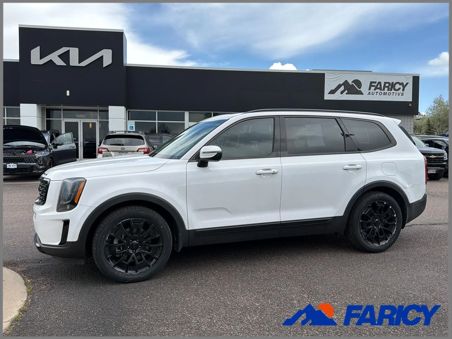 Used 2021 Glacial White Pearl Kia EX image 1