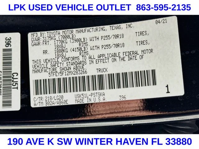 Used 2021 Black Toyota SR5 image 30