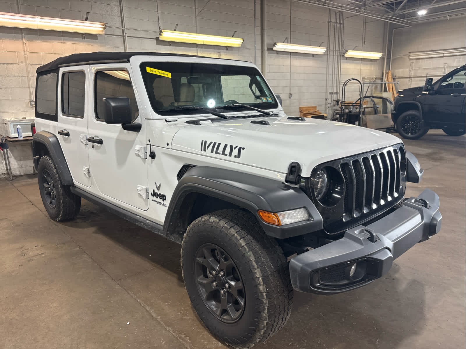 Used 2022 Bright White Clearcoat Jeep Unlimited Willys image 2