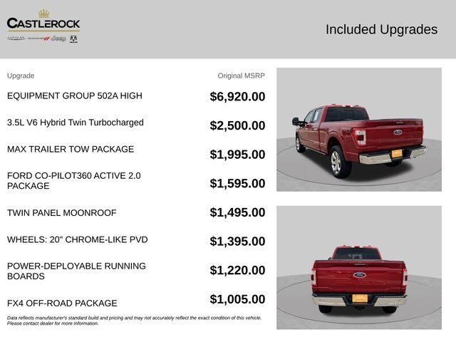 Certified Used 2021 Red Ford Lariat image 4