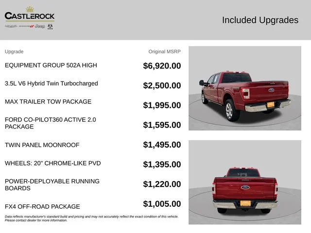 Used 2021 Red Ford Lariat image 4