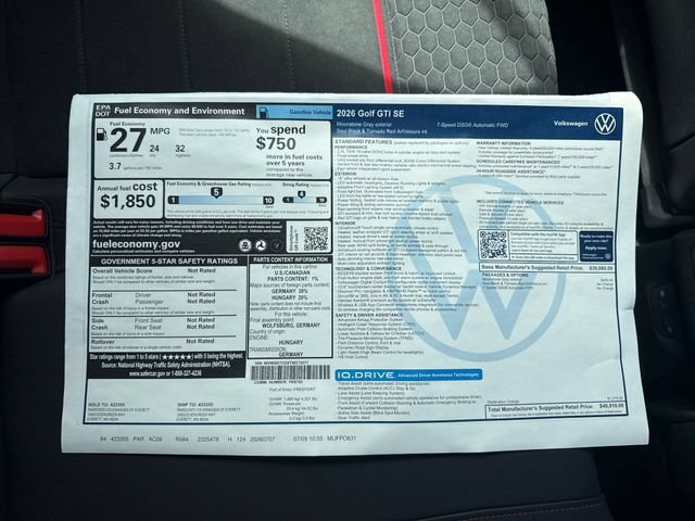 New 2026 Moonstone Gray Volkswagen SE image 32