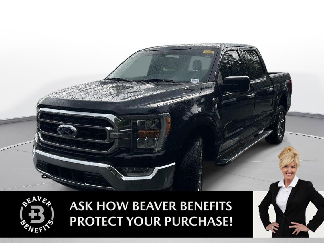 Used 2022 Antimatter Blue Metallic Ford XLT image 1