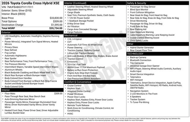 New 2026 Silver Toyota Hybrid XSE image 32