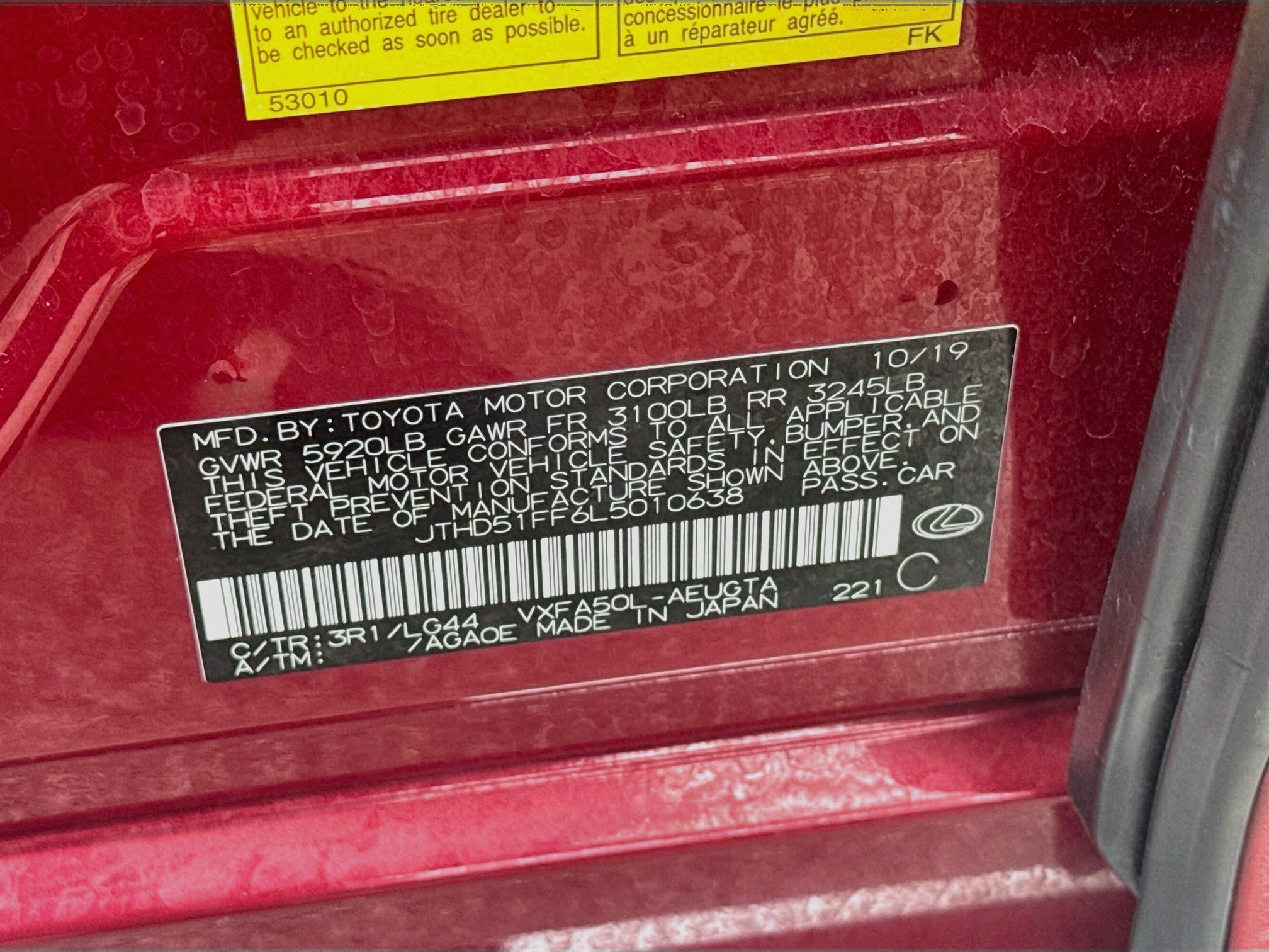 Used 2020 Matador Red Mica Lexus LS 500 image 35