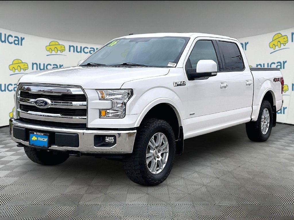 Used 2016 White Platinum Clearcoat Metallic Ford Lariat image 3