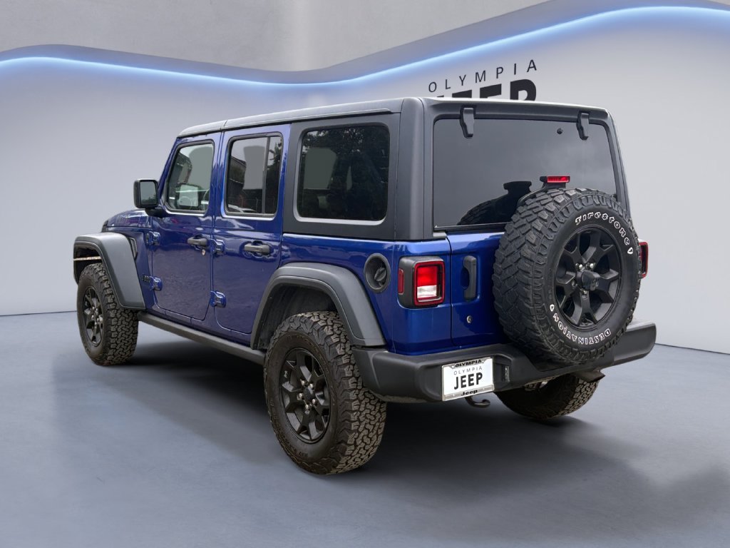 Used 2020 Blue Jeep Unlimited Willys image 2
